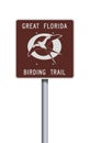 Great Florida Birding Trail road sign