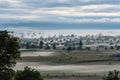 Great foggy pasture landscape in the early morning in Matamata, the true Hobbiton landscape, New Zealand