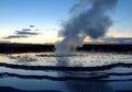 Great Fountain Geyser at Sunset