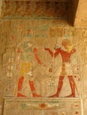 Great Fresco at Temple of Queen Hatshepsut, Luxor Royalty Free Stock Photo