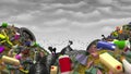 The Great Garbage Dump. 3D animation, seamless loop.