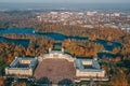 Great Gatchina Palace and Park view from the air Royalty Free Stock Photo