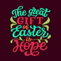 Easter quote. Hand lettering Royalty Free Stock Photo