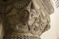 Great Givendale, Yorkshire, UK, 25th March 2019, Stone carving inside Great Givendale Church on the Chalkland Way Royalty Free Stock Photo