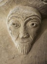 Great Givendale, Yorkshire, UK, 25th March 2019, Stone carving inside Great Givendale Church on the Chalkland Way Royalty Free Stock Photo