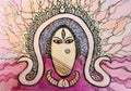 Great goddess, shakti Saraswati, symbol of knowledge and creativity