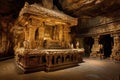 Great golden tomb of a Chinese emperor.