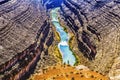 Great Goosenecks Rock Formation Toruists San Juan River Mexican Hat Utah Royalty Free Stock Photo