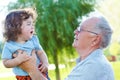 Great granddad and baby Royalty Free Stock Photo