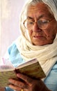 great grandmother with holy book