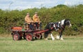 Vintage Brightly painted Heavy Horse drawn delivery wagon Royalty Free Stock Photo