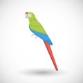 Great green macaw flat icon
