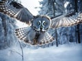 Great Grey Owl hunting Royalty Free Stock Photo