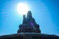 Great Guanyin buddha or `Goddess of Mercy ` statue on top of Xiqiao mountain.Foshan city China