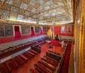Great Hall of Acts at University of Coimbra interior, former Royal Palace - Coimbra, Portugal
