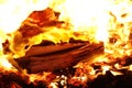 Burning secret documents the destruction of the manuscript