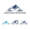 Great High Mountain Adventure Logo Template Isolated