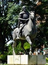 Hernan Cortes horse statue in Caceres, Extremadura - Spain