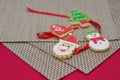 Great holiday background, christmas cookies on the table