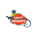 Great Holidays Travel Trips Logo Symbol Royalty Free Stock Photo