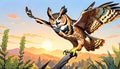 Great Horned tiger Owl large predator rodent hunter