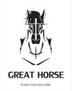 Great Horse. horse. Horse logo.