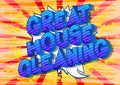 Great House Cleaning - Comic book style words.