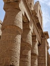 The Great Hypostyle Hall and clouds at the Temples of Karnak (ancient Thebes). Luxor, Egypt Royalty Free Stock Photo