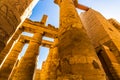 Great Hypostyle Hall and clouds at the Temples of Karnak. Luxor, Egypt