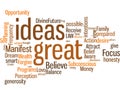 Great ideas word cloud banner Royalty Free Stock Photo