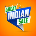 Great Indian Sale, Vector modern colorful Promotional Banner