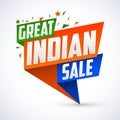 Great Indian sale, vector modern colorful promotional banner