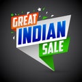 Great Indian sale, vector modern colorful promotional banner