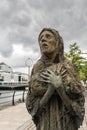 Great Irish Famine statue in Dublin, Ireland.