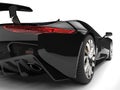Great jet black modern elegant super car - taillight closeup shot
