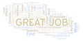 Great Job word cloud Royalty Free Stock Photo