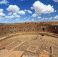 Chaco Culture National Historical Park UNESCO World Heritage Site, Great Kiva at Casa Rinconada, New Mexico, USA Royalty Free Stock Photo