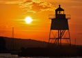 Great Lake Harbor Lighthouse Sunrise Royalty Free Stock Photo