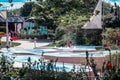 Great lakes fountains in the childrens garden during the summer