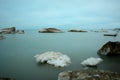 Great Lakes Icebergs off the Wisconsin Shores Royalty Free Stock Photo