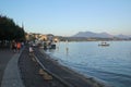 Lucerne, Switzerland - September 2,2017: Nice landscape with the road, river and mountain