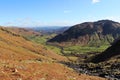 Great Langdale valley from Stickle Ghyll, Cumbria Royalty Free Stock Photo
