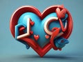 Really great looking Love icon, feeling good. Royalty Free Stock Photo