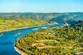 The great loop of the Rhine at Boppard in Germany Royalty Free Stock Photo