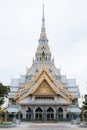 The great marble church, Wat Sothorn, Chachoengsao, Thailand