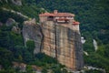 Great  Monastery of Varlaam at the complex of Meteora monasteries. Thessaly. Greece. Royalty Free Stock Photo