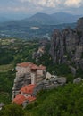 Great Monastery of Varlaam on the high rock in Meteora, Thessaly, Greece Royalty Free Stock Photo