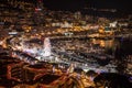 A great Monte Carlo Skyline in French Riviera at night Royalty Free Stock Photo