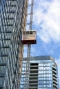 Great Montreal elevators for  building on construction Royalty Free Stock Photo