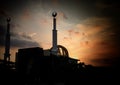 A great Silhouette Mosque in the beautiful afternoon moment